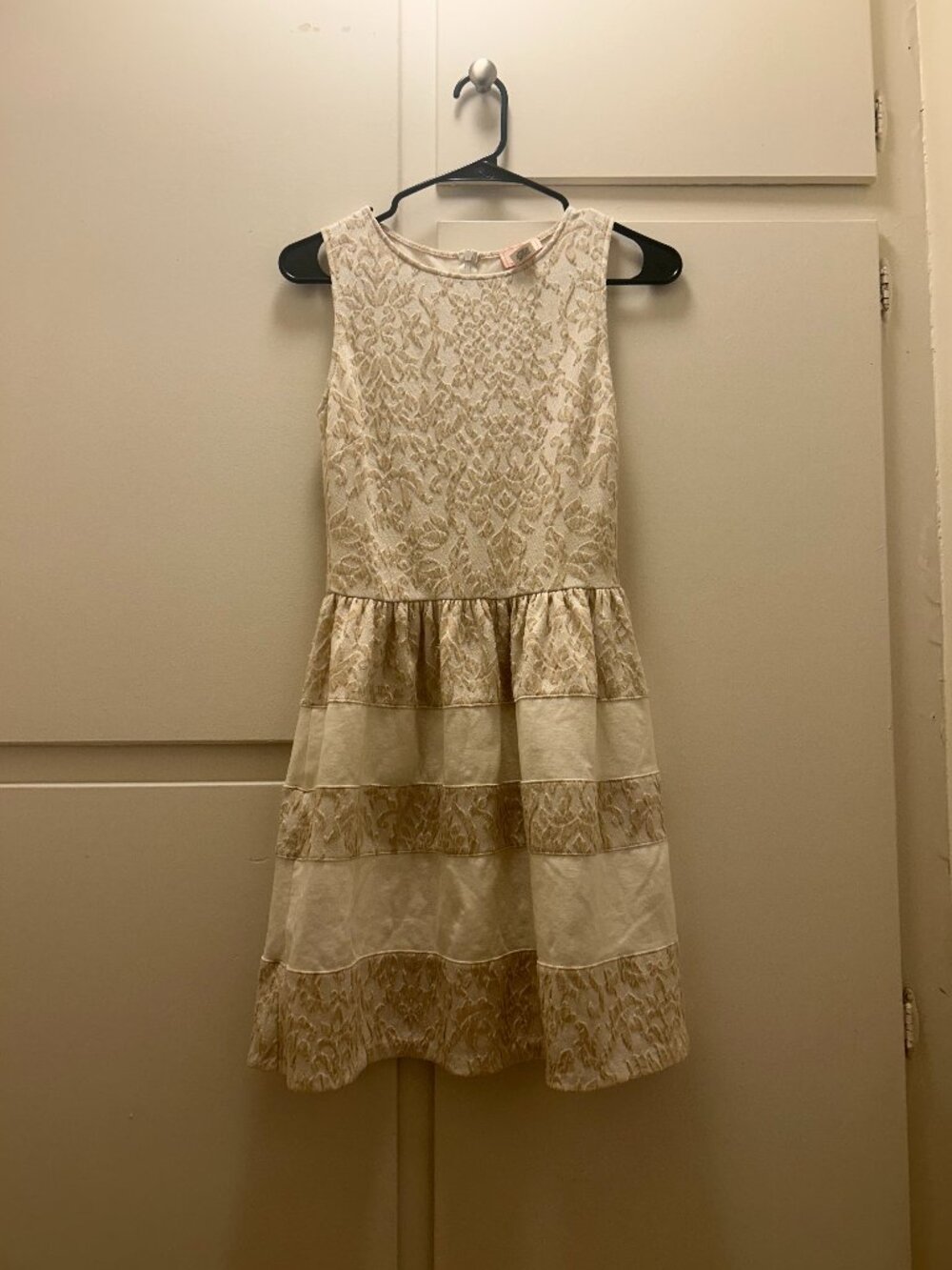 Women's Love...ady cream and tan striped dress
